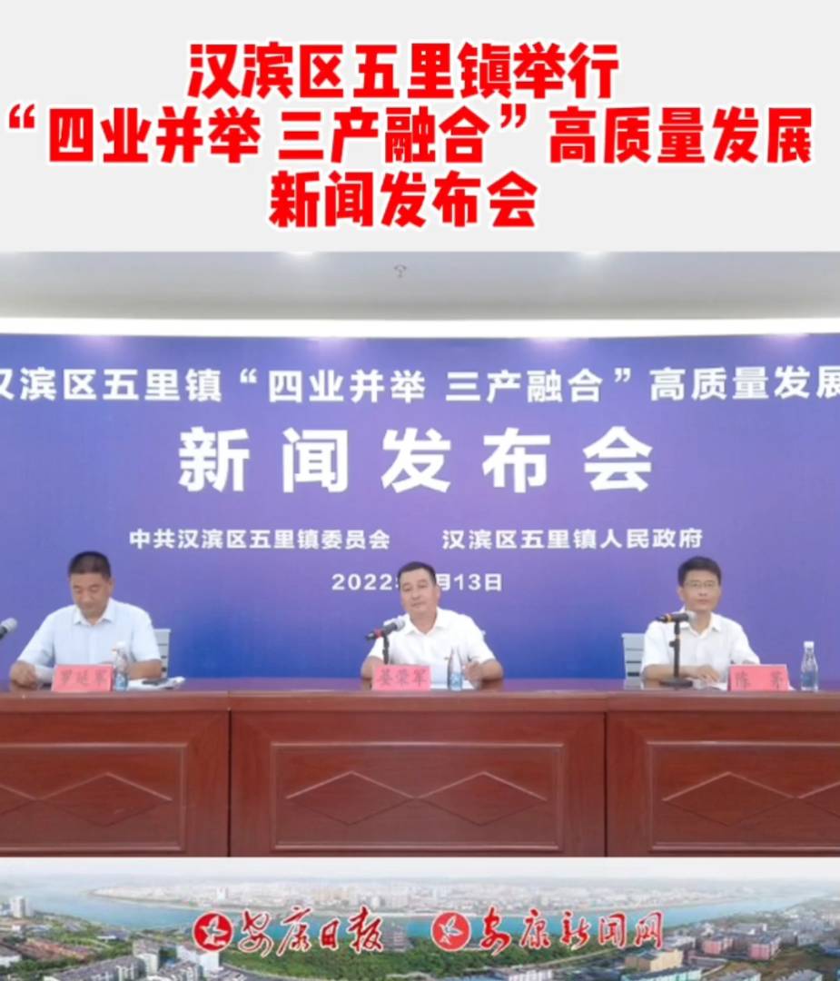 漢濱區(qū)五里鎮(zhèn)舉行“四業(yè)并舉 三產(chǎn)融合”高質(zhì)量發(fā)展新聞發(fā)布會